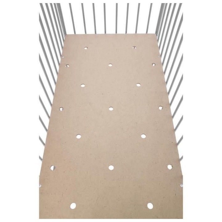 POLINI Lit Bébé Métal Gris- 120*60 SILVER