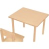 POLINI KIDS SET ENSEMBLE 1 TABLE + 1 CHAISE NATUREL bois massif bouleau vernis naturel