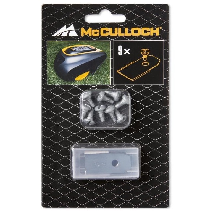 MCCULLOCH Lames de rechange ROB – Lot x9 unités – Pour robot de t