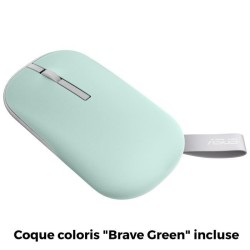 Souris Sans Fil - ASUS Wireless Mouse MD100 - Ambidextre - Coloris Lilac Mist + Brave Green