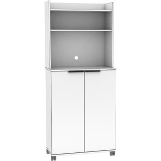 Buffet Cuisine - mobile - 2 portes et étageres ajustables - décor bl