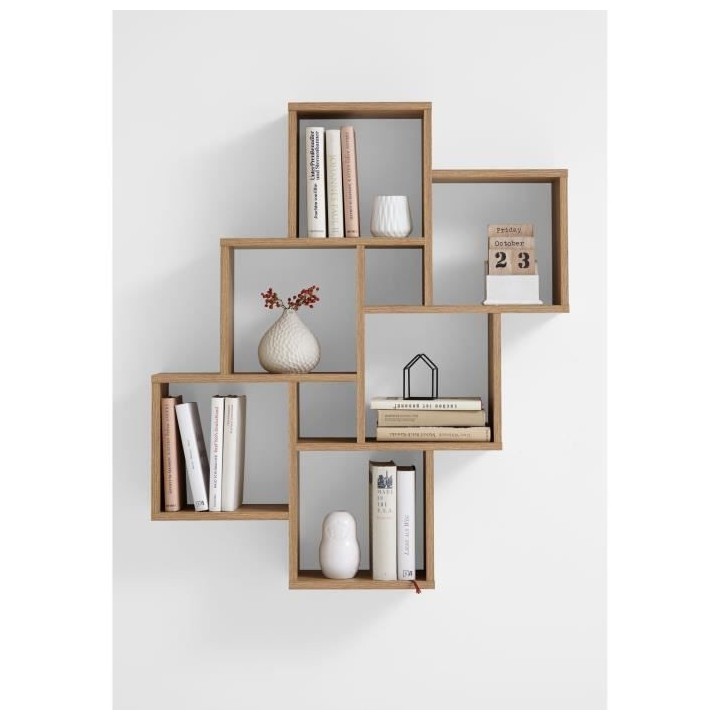 LAURIO 2 Etagere murale 6 compartiments - 81,5 x 94,5 x 16 cm - Pannea