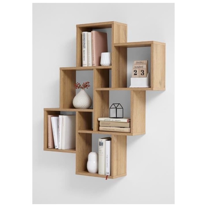 LAURIO 2 Etagere murale 6 compartiments - 81,5 x 94,5 x 16 cm - Pannea