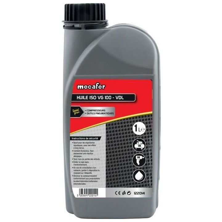 MECAFER 122014 Huile pour compresseur - 1L