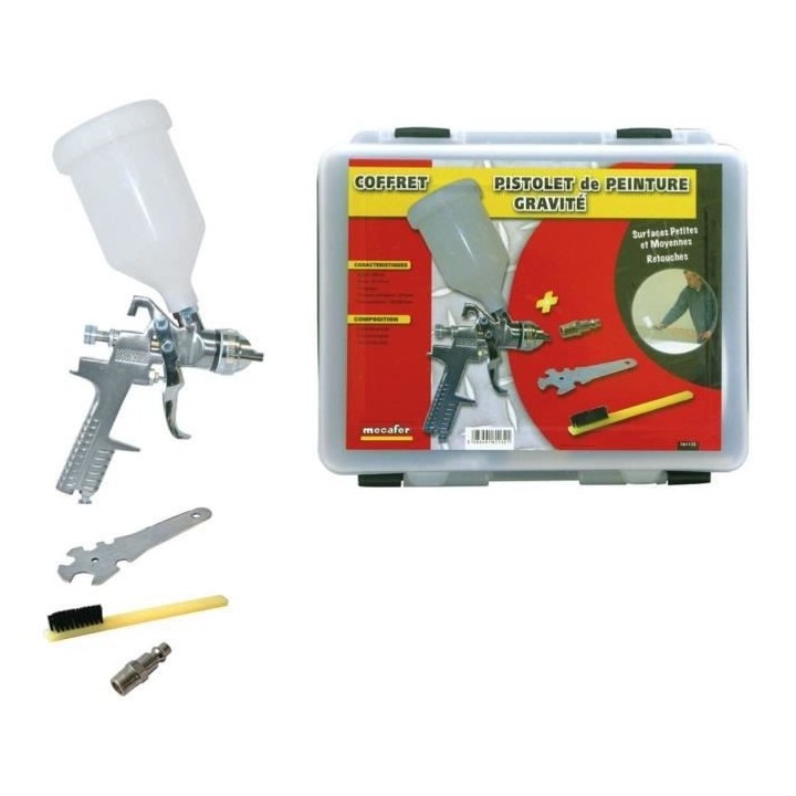MECAFER Pistolet a peinture gravité pneumatique