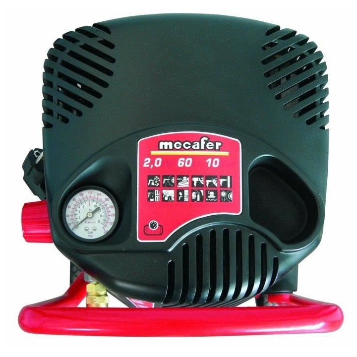 Compresseur d'air vertical Mecafer FIFTY - 50L - 1500W - 10 bars - 2 C