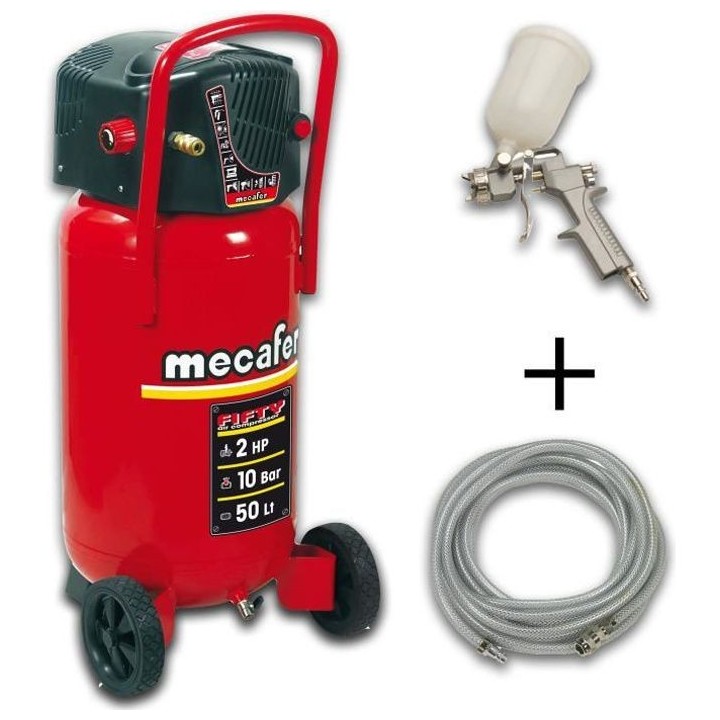 MECAFER Compresseur Fifty 50L + Kit peinture