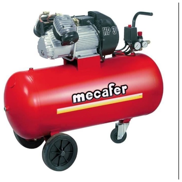 MECAFER Compresseur 50L 3HP 9 bars bicylindre V
