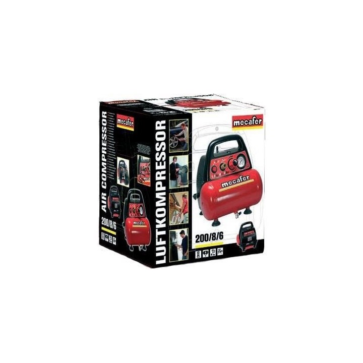 MECAFER Compresseur 6L 1,5HP New Vento Mecafer + Kit agrafage