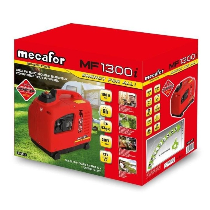 MECAFER Groupe électrogene Inverter 1300W MF1300I
