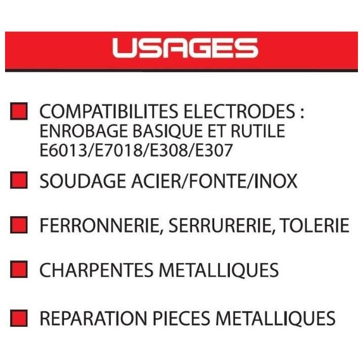 MECAFER Poste a souder Inverter 140 A PINV140 + Masque LCD DIN9-13