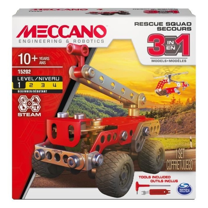 VEHICULES DE SECOURS - 3 MODELES Meccano