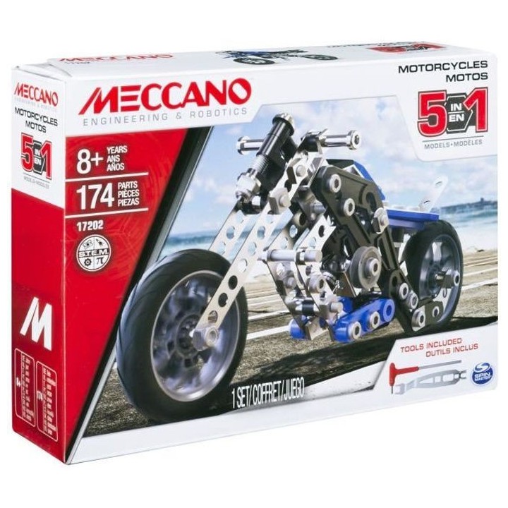 MECCANO Coffret 5 modeles de moto