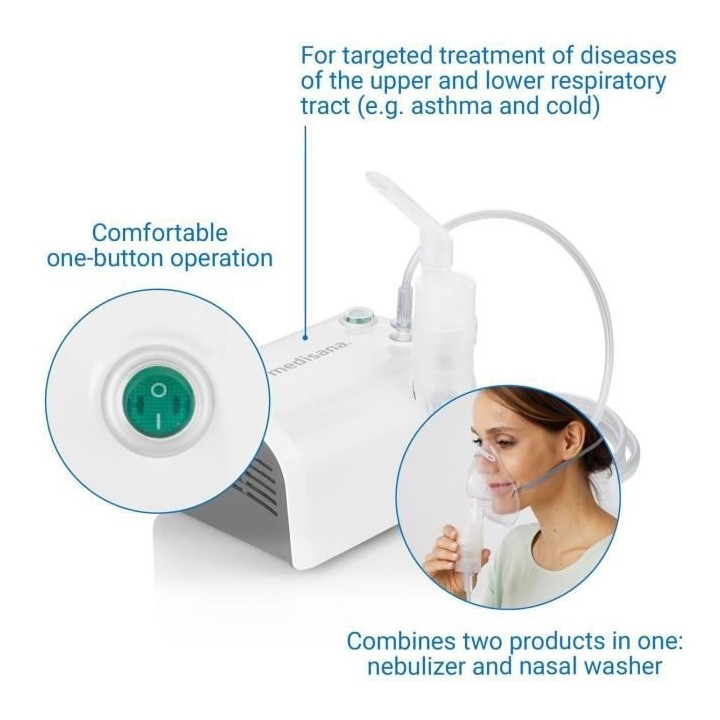 MEDISANA 54548 IN 520 Inhalateur pneumatique - Blanc