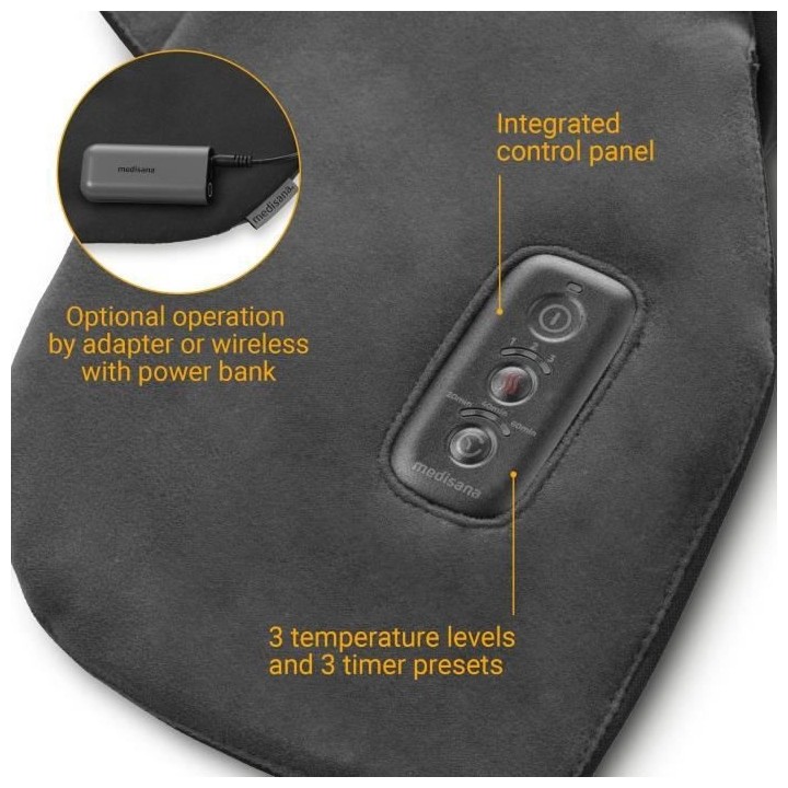MEDISANA OL 100 - Cap chauffante look bureau - Chaleur épaules et dos