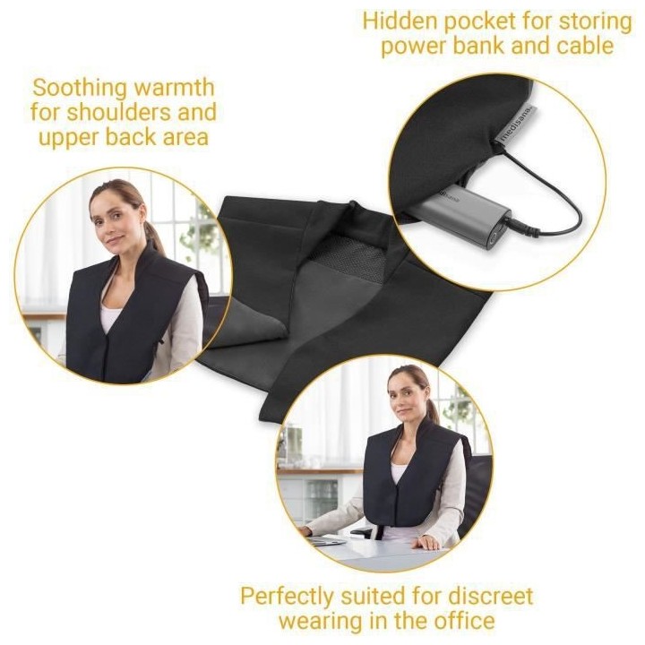 MEDISANA OL 100 - Cap chauffante look bureau - Chaleur épaules et dos