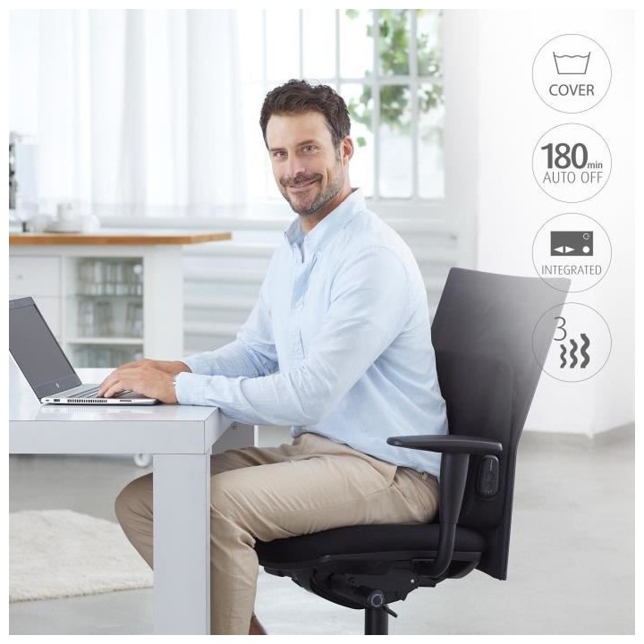 MEDISANA OL 300 - Coussin chauffant en forme de cale pour améliorer l