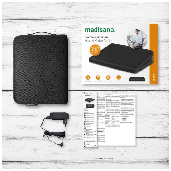 MEDISANA OL 300 - Coussin chauffant en forme de cale pour améliorer l