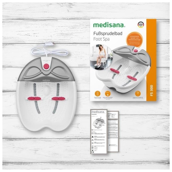 MEDISANA - FS 300 - Bain pour pieds - Blanc - Massage spa et vibration