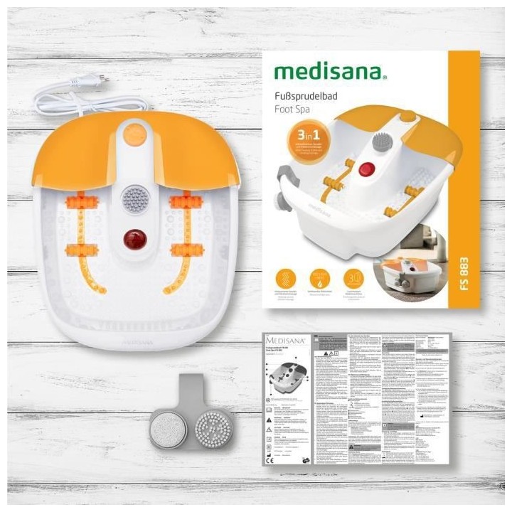 Medisana Bain de Pieds avec Massage de la Zone Réflexe des Pieds, Bai