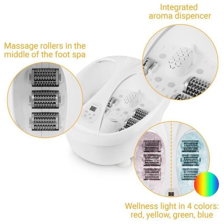 MEDISANA FS 888 - Bain a remous pour les pieds Premium - Favorise la c