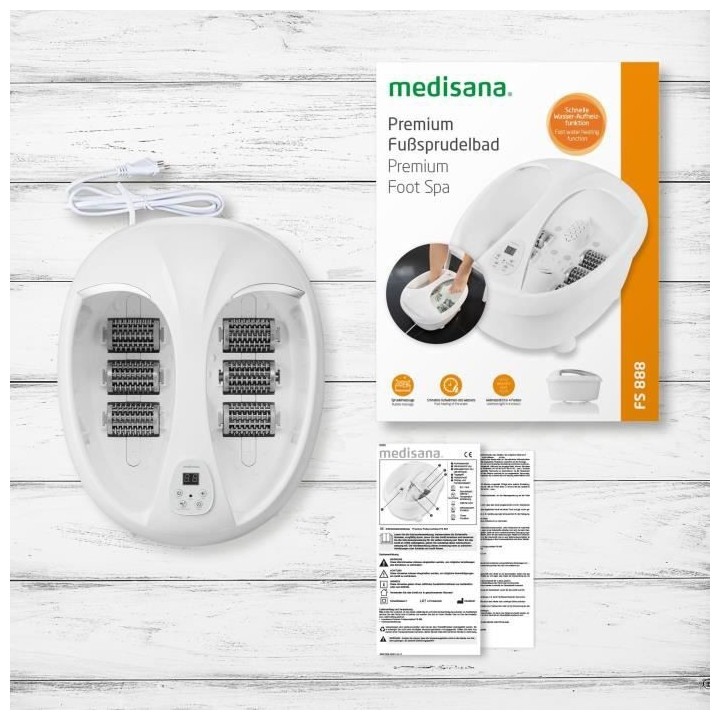 MEDISANA FS 888 - Bain a remous pour les pieds Premium - Favorise la c