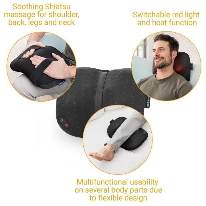 MEDISANA CL 300 - Coussin de massage Shiatsu Contour - Epaules, dos, j