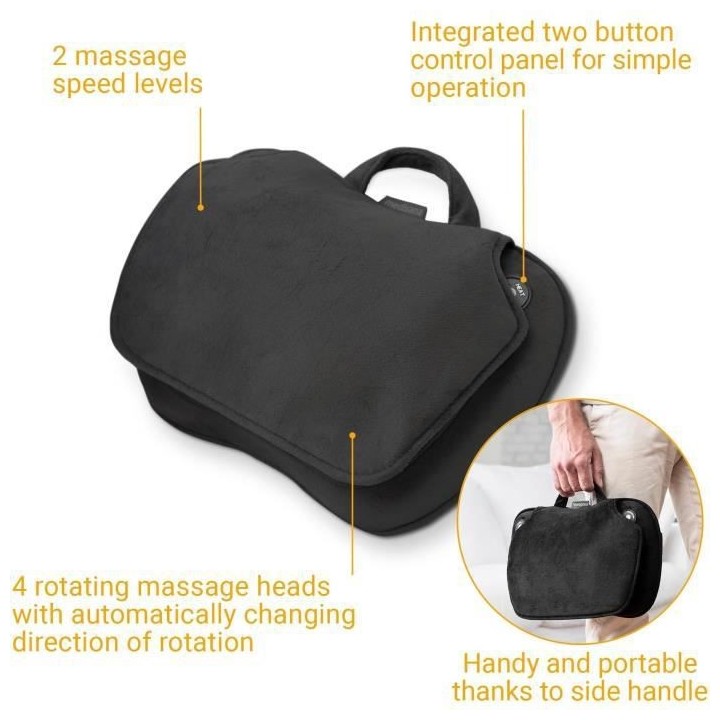 MEDISANA MC 850 - Coussin de massage Shiatsu épaules, dos, jambes et