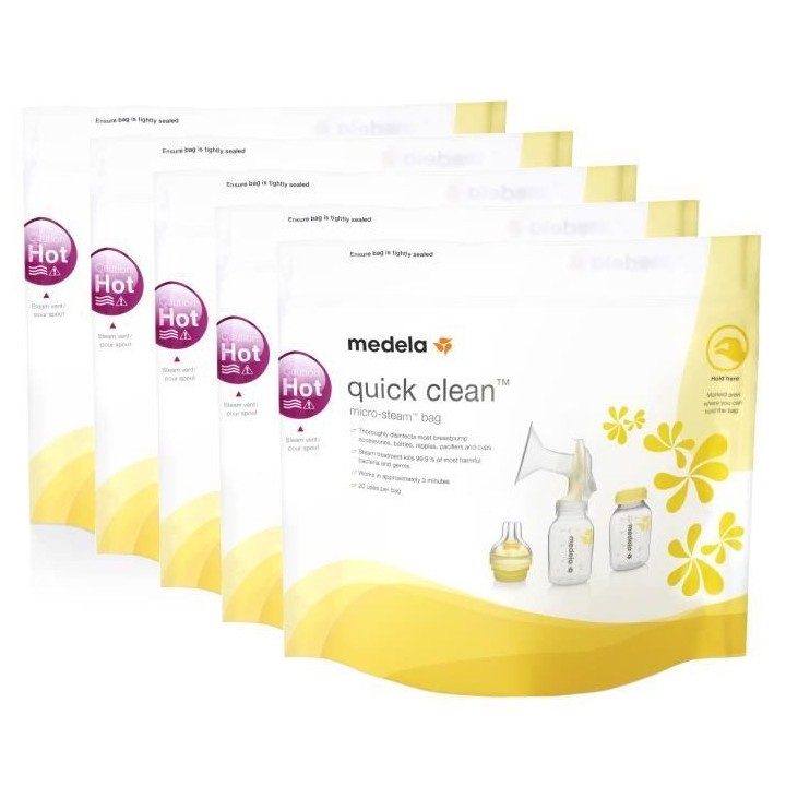 Medela Quick Clean sachets de Stérilisation Micro-Ondes 5 Unités