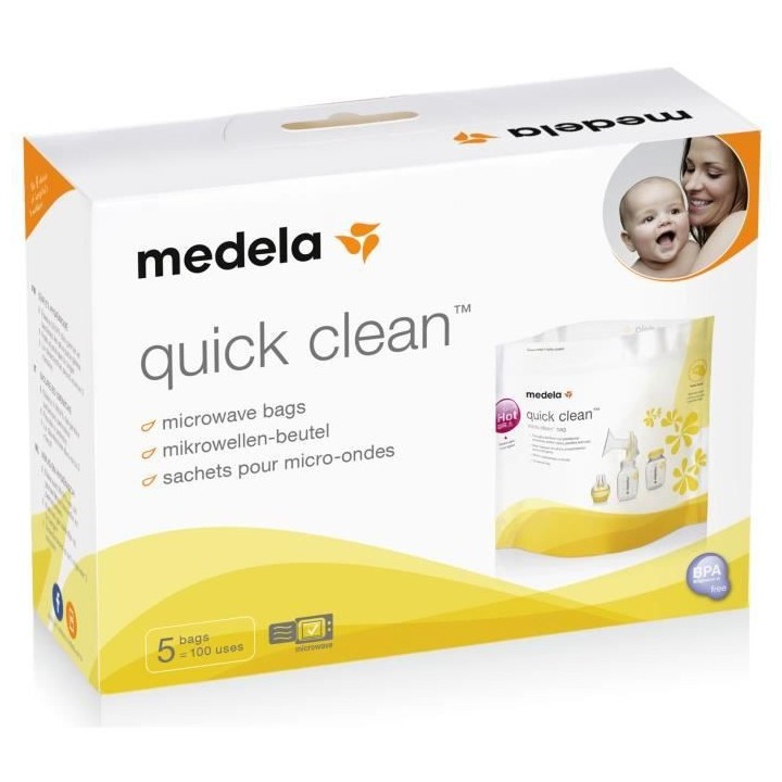 Medela Quick Clean sachets de Stérilisation Micro-Ondes 5 Unités