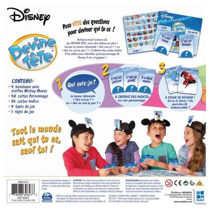 Devine Tete DISNEY - Megableu