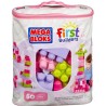 MEGA BLOKS First Builders Sac Rose 60 blocs - 12 mois et +