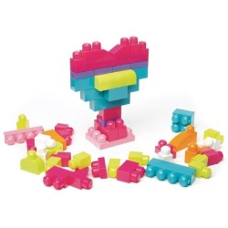 MEGA BLOKS First Builders Sac Rose 60 blocs - 12 mois et +