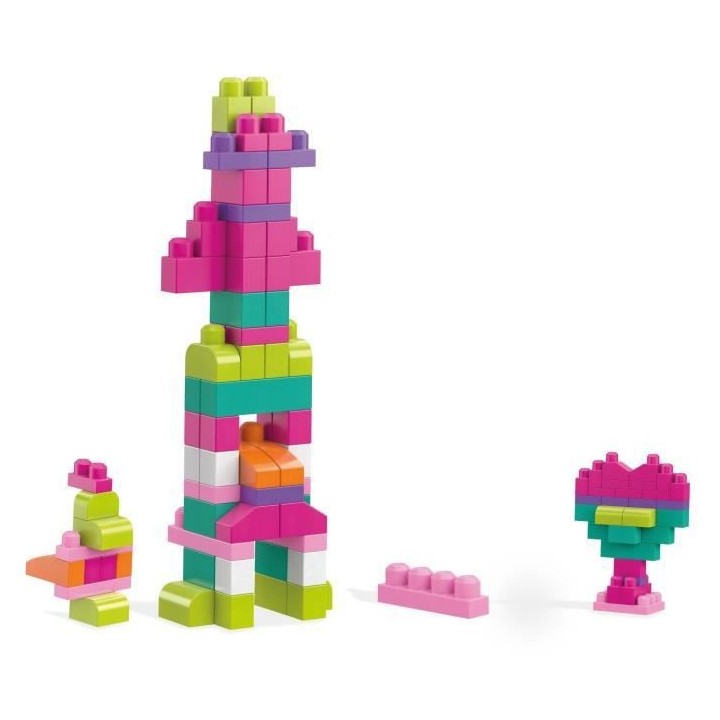 MEGA BLOKS First Builders Sac Rose 60 blocs - 12 mois et +