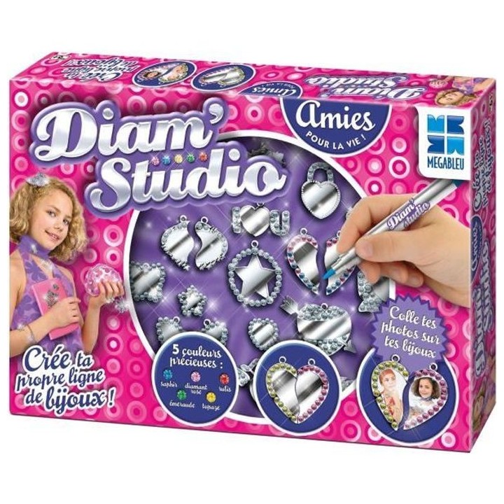 MEGABLEU DIAM STUDIO bijoux a colorier et a personnaliser Amies pour l