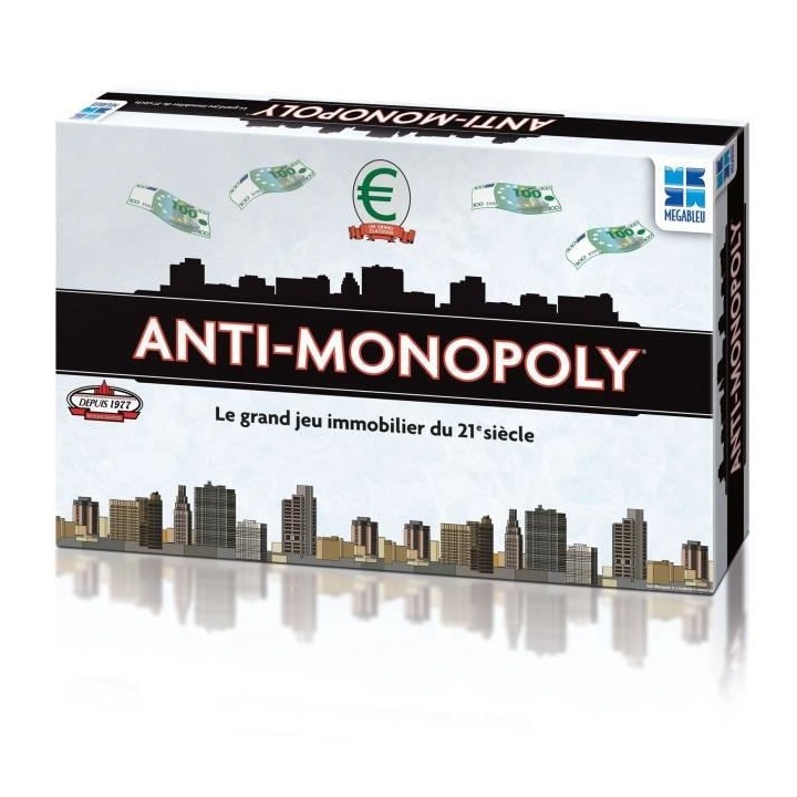 MEGABLEU Jeu de plateau Anti-monopoly