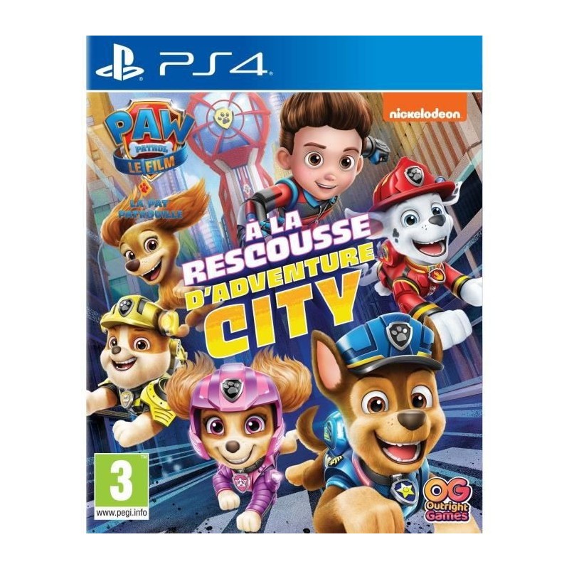 Paw Patrol, La Pat' Patrouille : a la rescousse d'Adventure City Jeu PS4