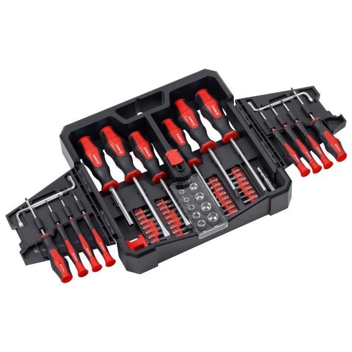 MEISTER JEU DE TOURNEVIS+EMBOUTS 63 PCS