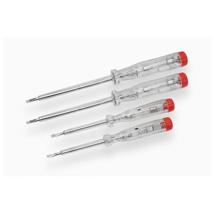 MEISTER Lot de 4 tournevis testeur 60 + 100