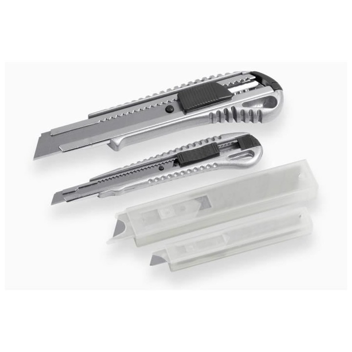 MEISTER Jeu de cutters métal + lames 9-18mm 24