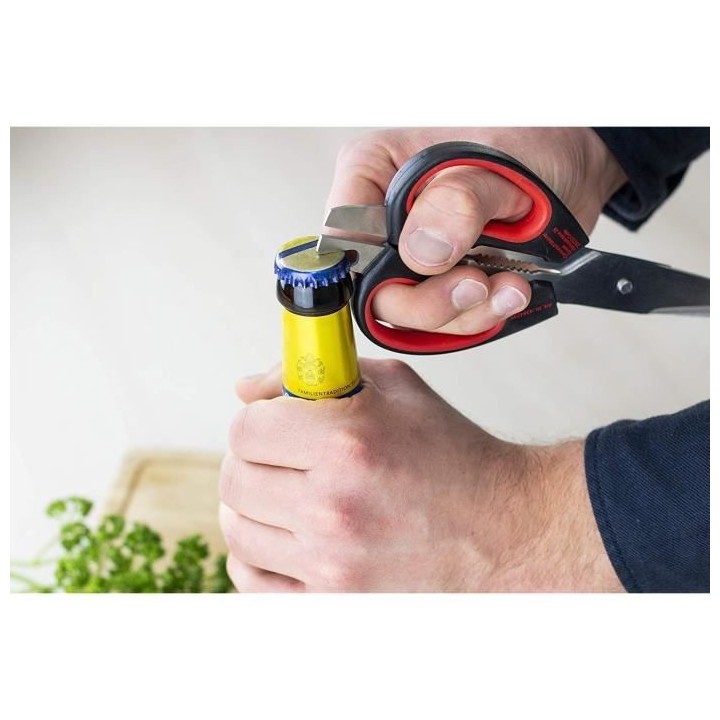 MEISTER Jeu de ciseaux manches bi matiere 3 pieces