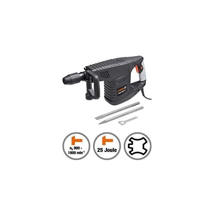 MEISTER Marteau burineur - 1500 W - SDS-Max - 25 joules - En coffret
