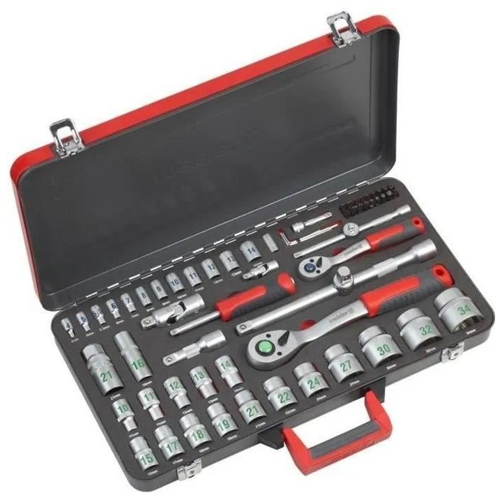 MEISTER Coffret a clés et douilles 1/4+1/2 64 pieces