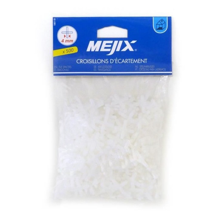MEJIX Croisillons d'écartement 4 mm x 500 pcs