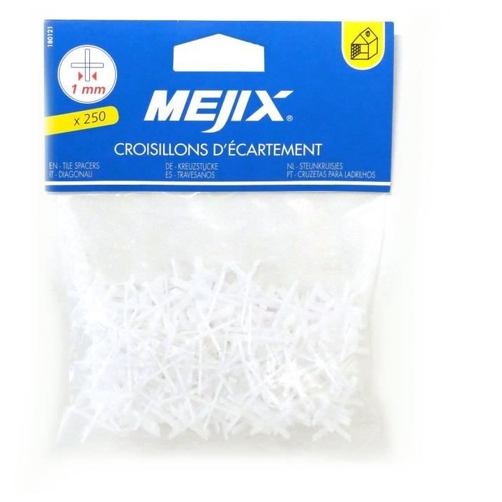 MEJIX Croisillons d'écartement 1 mm x 250 pcs