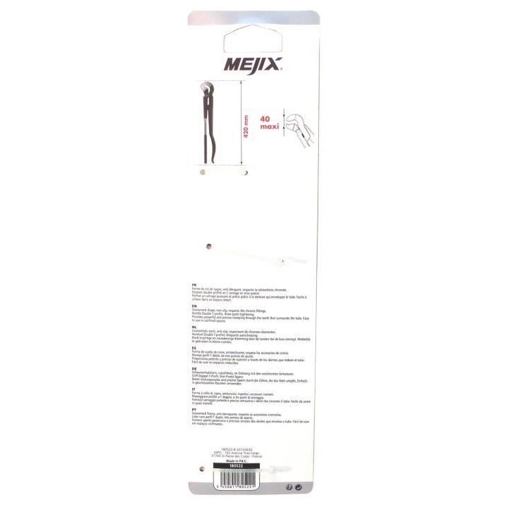 MEJIX Clé suédoise - Ø 40 mm x 420 mm