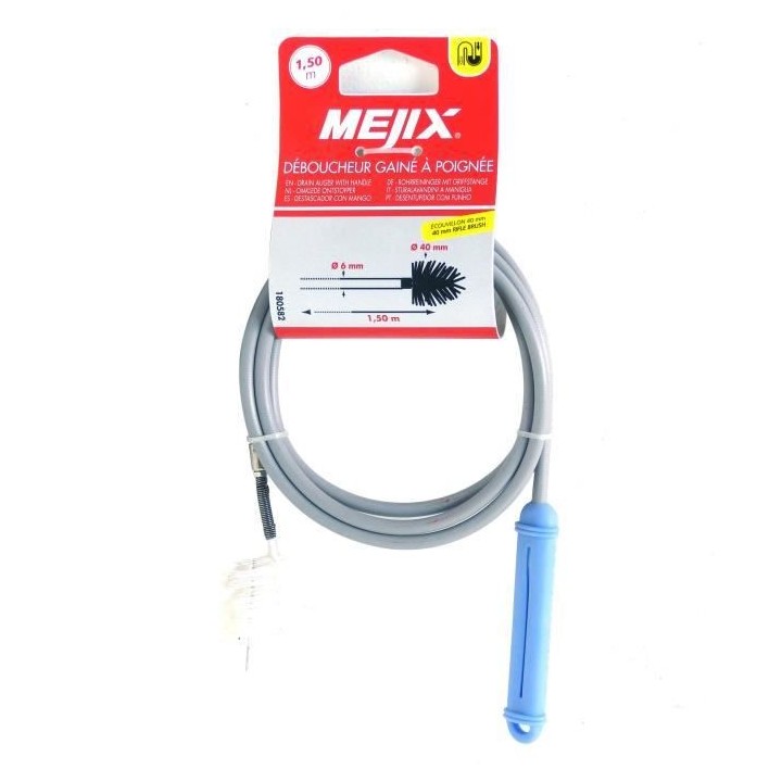 MEJIX Déboucheur de lavabo ECO 1,5 m Ø40 mm