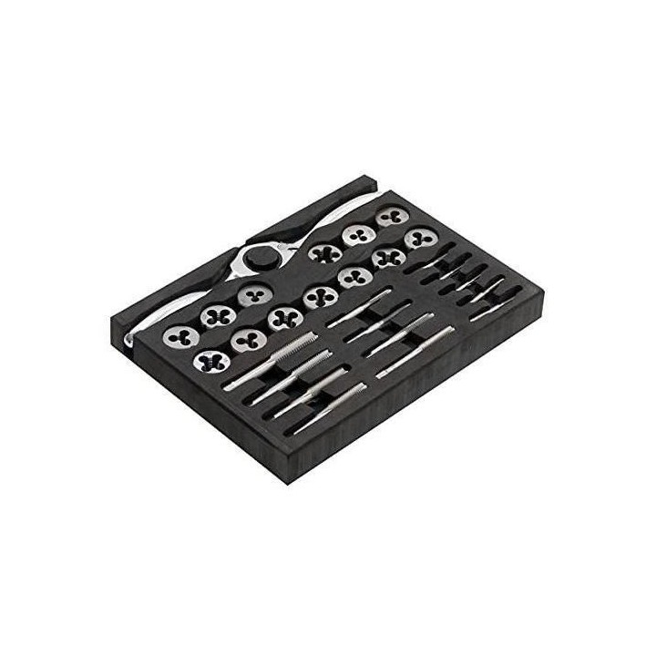 Mallette tarauds/filieres & clé a cliquet 60 pcs PEUGEOT OUTILLAGE