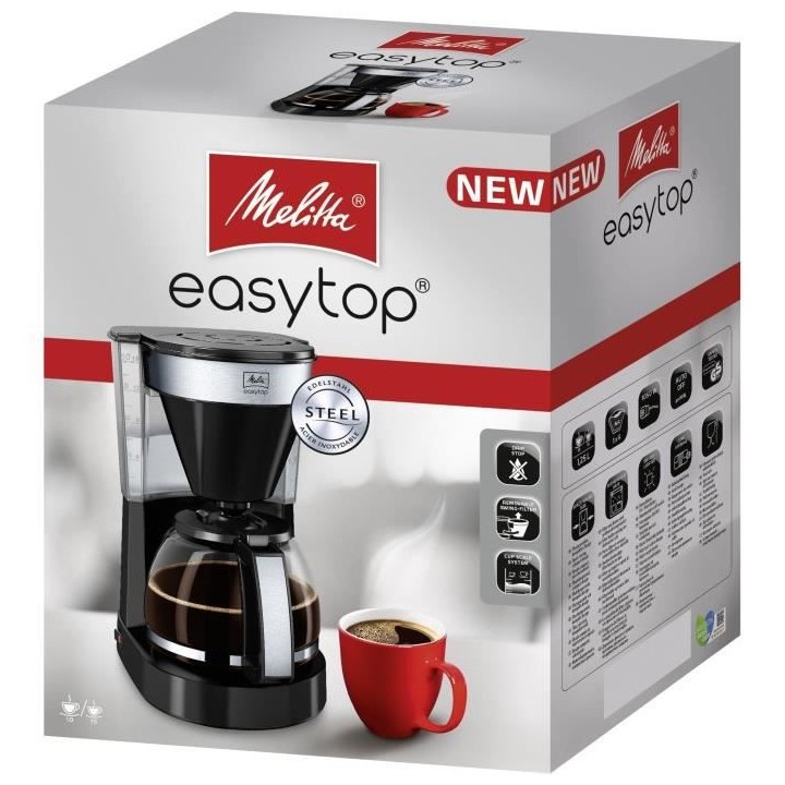 MELITTA Easy Top II 1023-04 - Cafetiere filtre - 1050 W - Noir