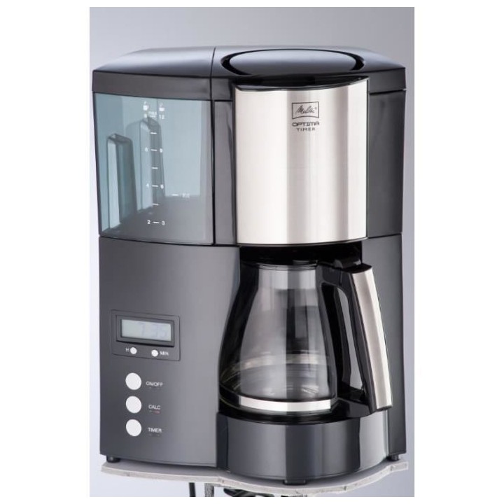 MELITTA 100801 Cafetiere filtre programmable Optima Timer - Noir